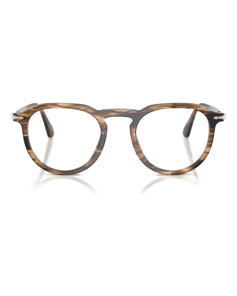 Persol Pier Brille mit rundem Gestell - Braun Braun