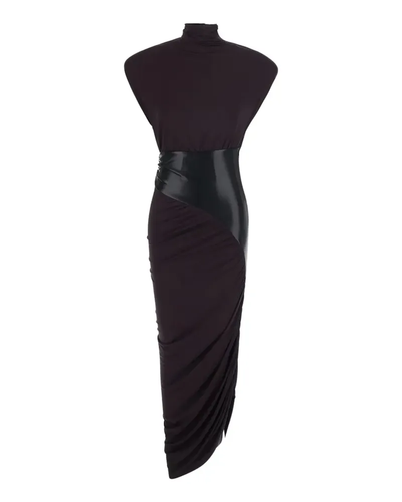 ANDAMANE Ursula ruched high-neck maxi dress - Violett Violett