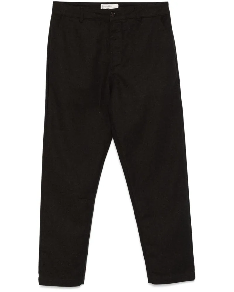 Universal Works Tapered-Chino Schwarz