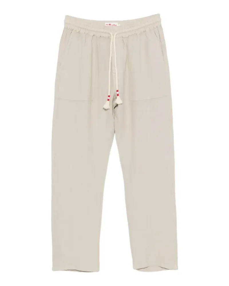 MC2 Saint Barth drawstring-waist linen trousers - Nude Nude
