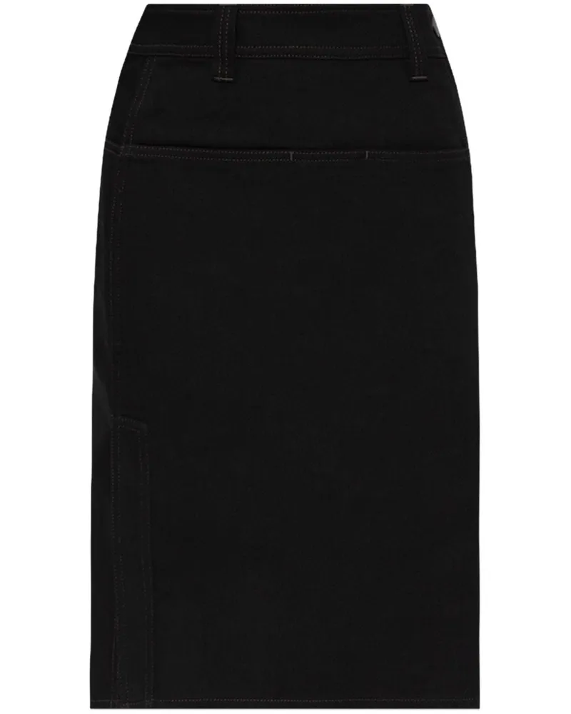 Christophe Lemaire Midirock aus Denim - Schwarz Schwarz