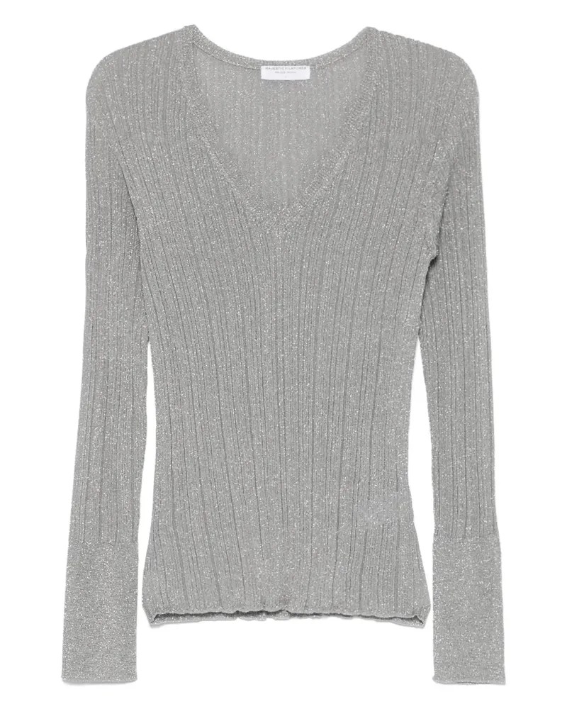 Majestic T-Shirt mit Lurex-Detail - Silber Silber