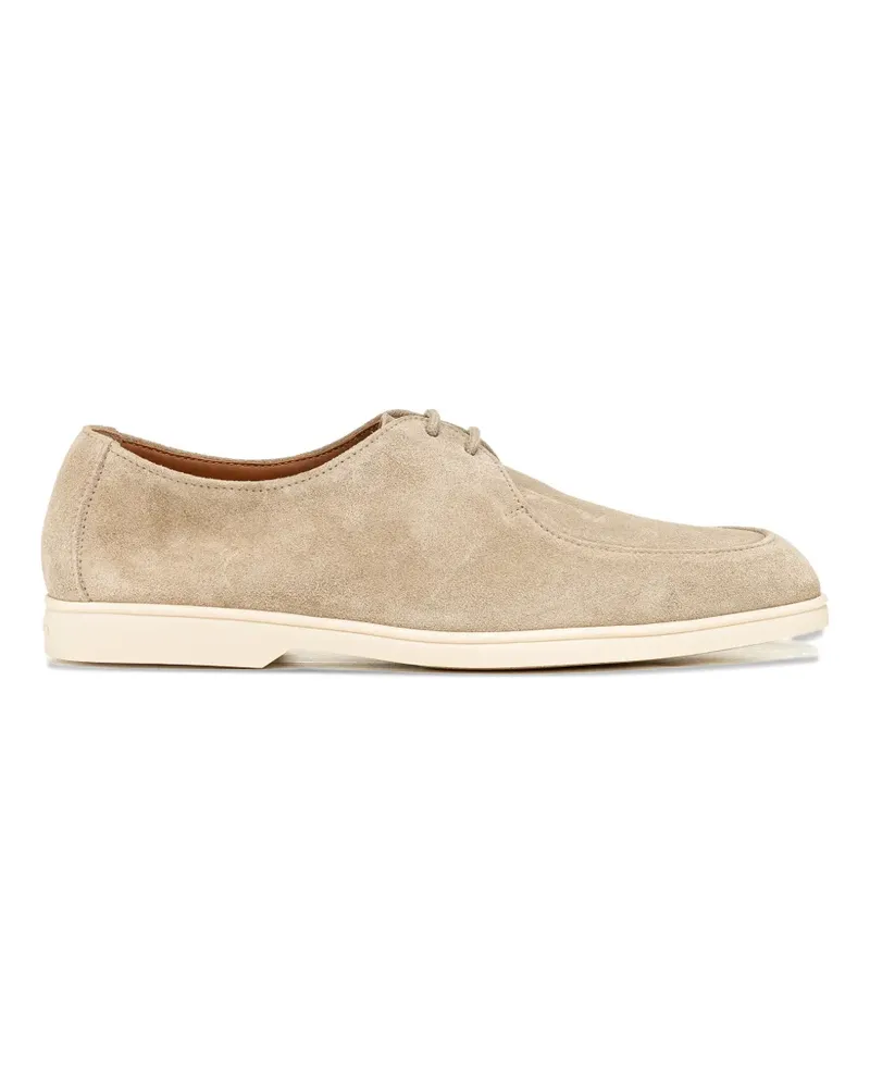 Doucal´s suede lace-up Derby shoes - Nude Nude