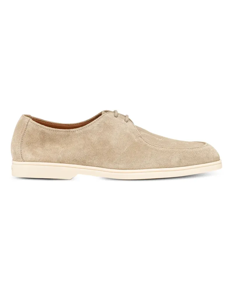 Doucal´s suede lace-up Derby shoes - Nude Nude