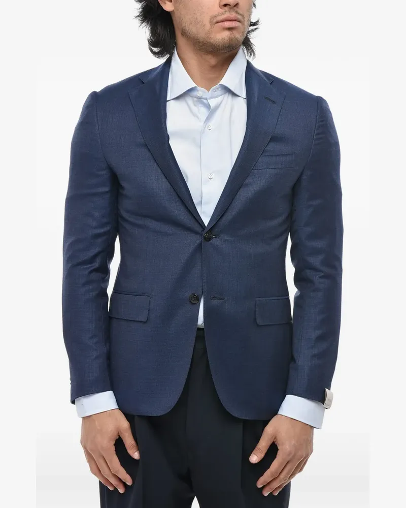 Corneliani Gate single-breasted blazer - Blau Blau