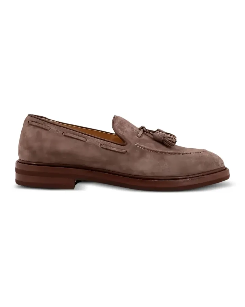 Brunello Cucinelli tassel suede loafers - Braun Braun