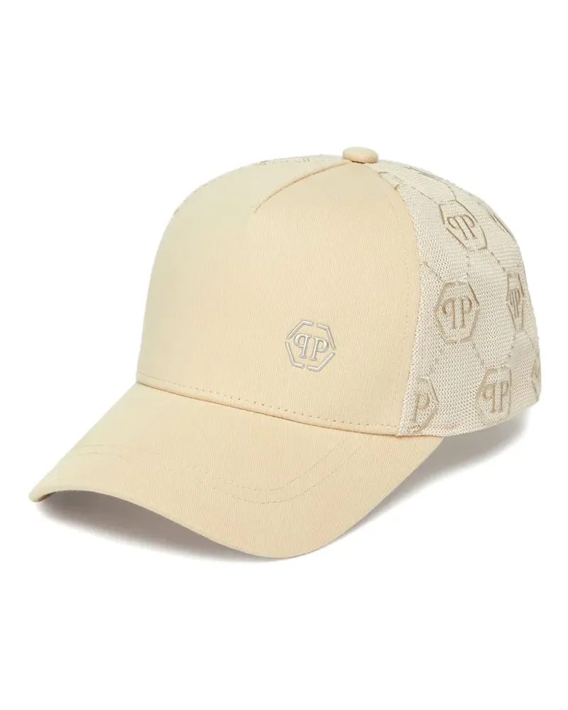 Philipp Plein Baseballkappe mit Hexagon-Schild - Nude Nude