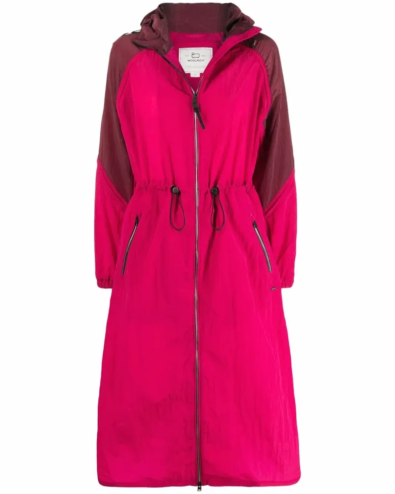 Woolrich Langer Meshoppen Parka - Rosa Rosa