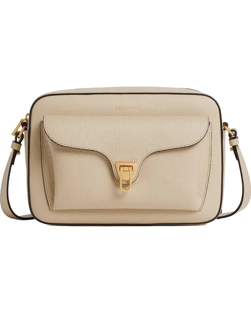 Coccinelle large Beat flap shoulder bag - Nude Nude