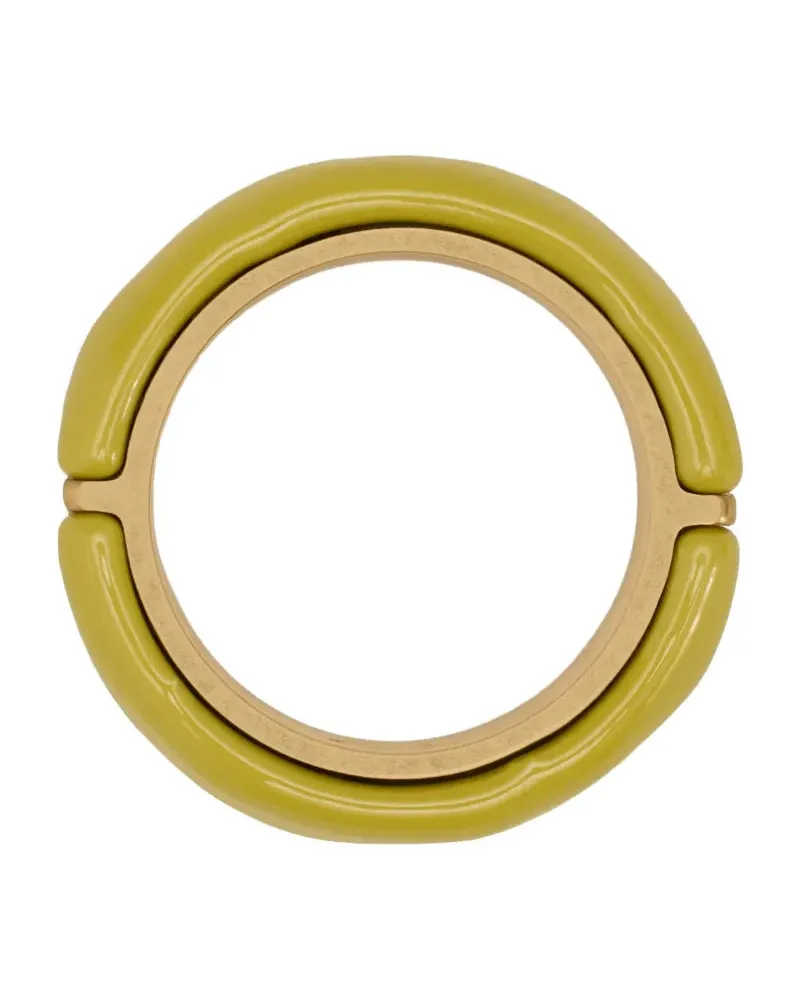 AMI Paris Gehämmerter Ring aus lackiertem Kunstharz - Gold Gold