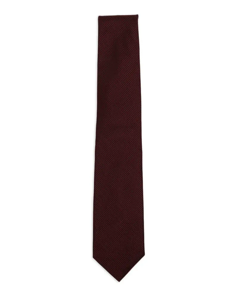 Tom Ford houndstooth-pattern silk tie - Rot Rot