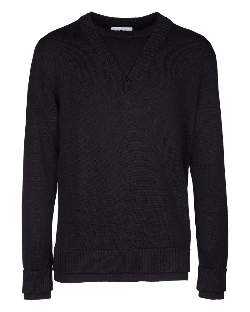 Alpha Studio Pullover mit V-Ausschnitt - Schwarz Schwarz