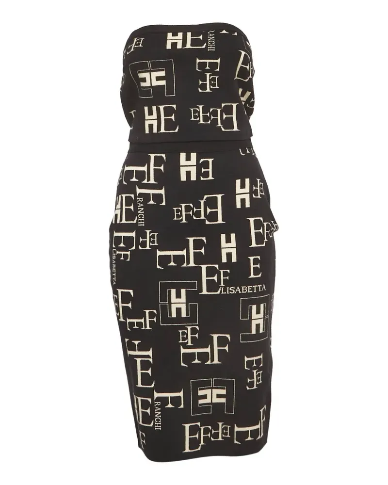 Elisabetta Franchi jacquard knit midi skirt set - Schwarz Schwarz