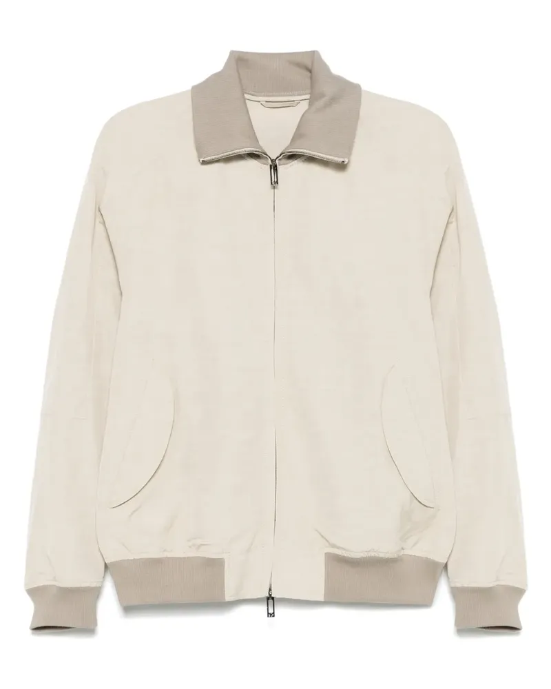 Emporio Armani Jacke mit Slub-Struktur - Nude Nude