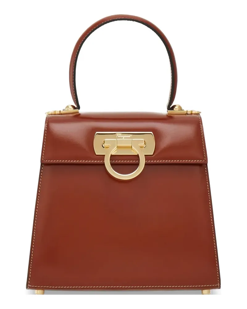Ferragamo S Iconic leather tote bag - Braun Braun