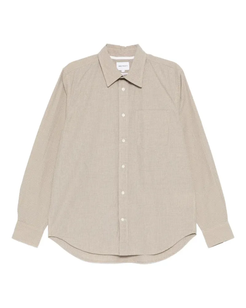 Norse Projects check-pattern chest-pocket shirt - Nude Nude