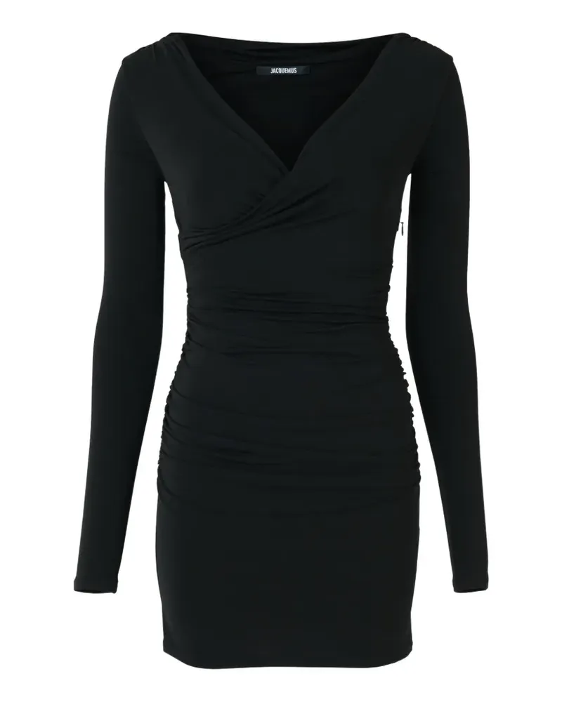 Jacquemus The Rita V-neck court mini dress - Schwarz Schwarz