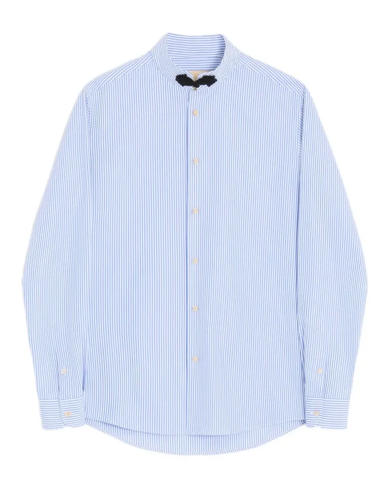 Valentino Garavani Gestreiftes Hemd mit Knebelverschluss - Blau Blau