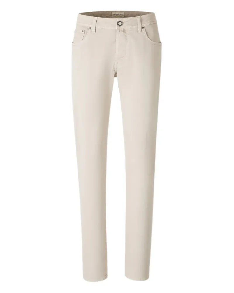 Jacob Cohën logo-embroidered jeans - Nude Nude