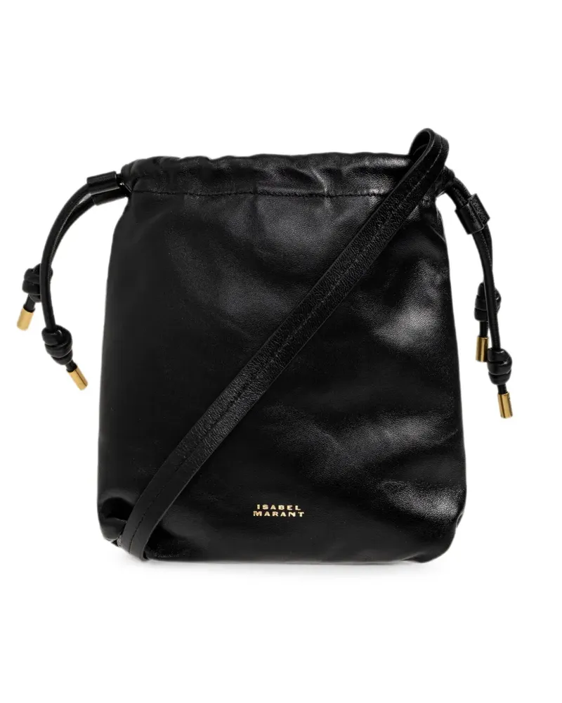 Isabel Marant Mini Silven Beuteltasche mit Kordelzug - Schwarz Schwarz