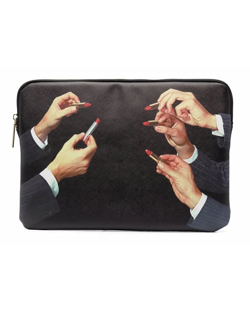 Seletti x Toiletpaper Laptoptasche - Schwarz Schwarz