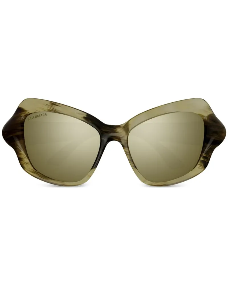 Balenciaga Wrap Sonnenbrille mit D-Gestell - Braun Braun
