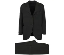 Einreihiger Anzug aus Leinen - Grün