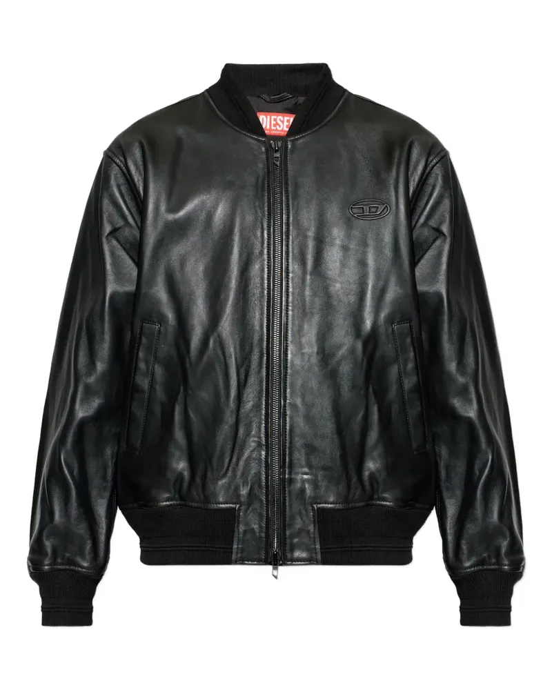 Diesel logo-detail jacket - Schwarz Schwarz