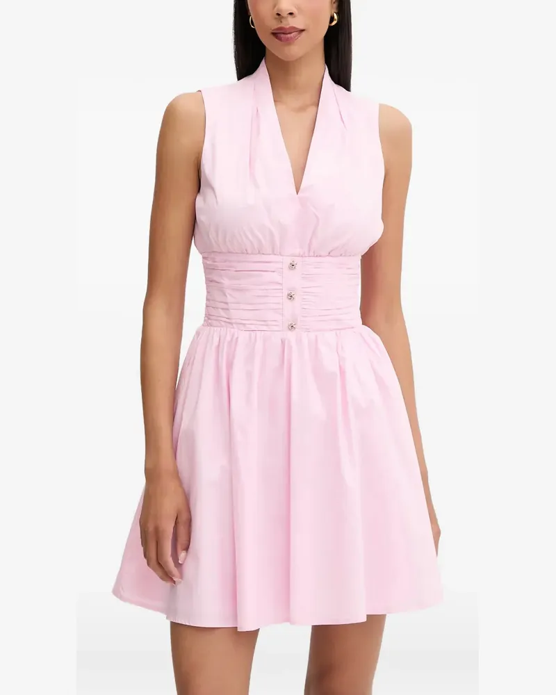 Morgan ruched-waist sleeveless mini dress - Rosa Rosa