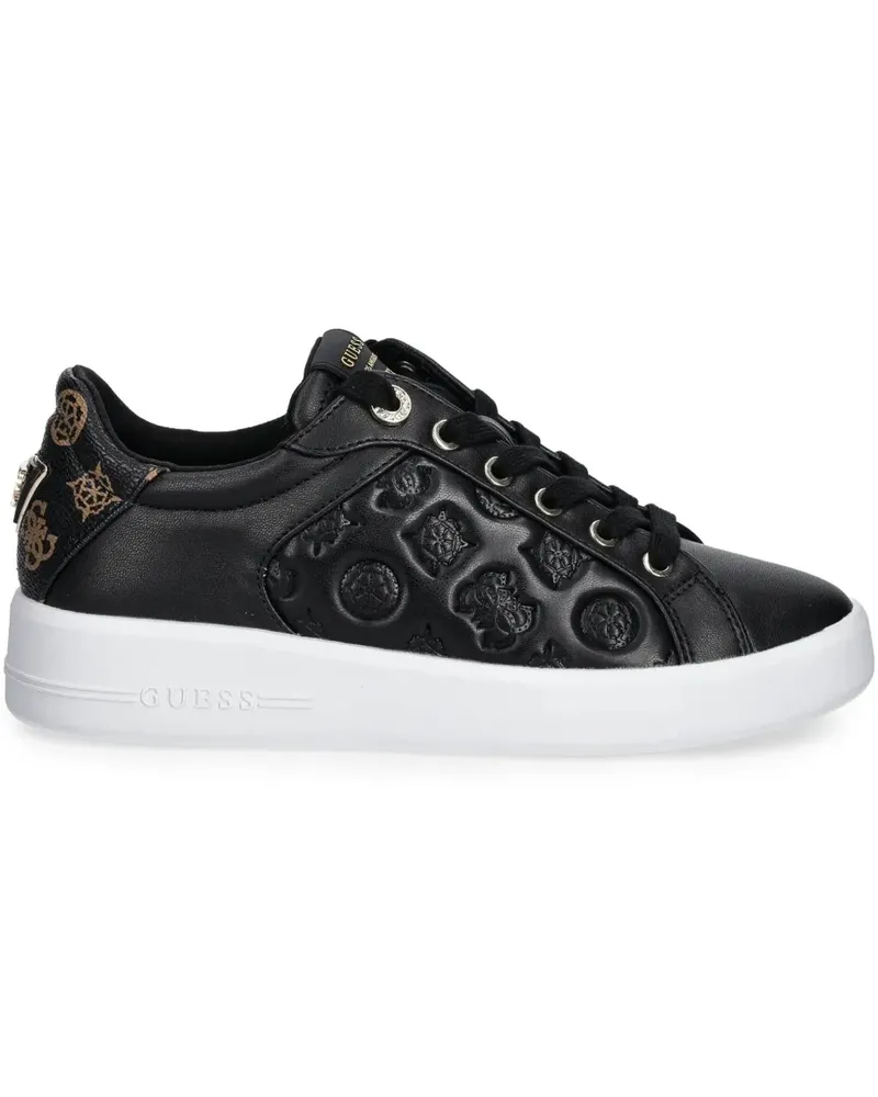 Guess Sneakers mit Monogrammmuster - Schwarz Schwarz