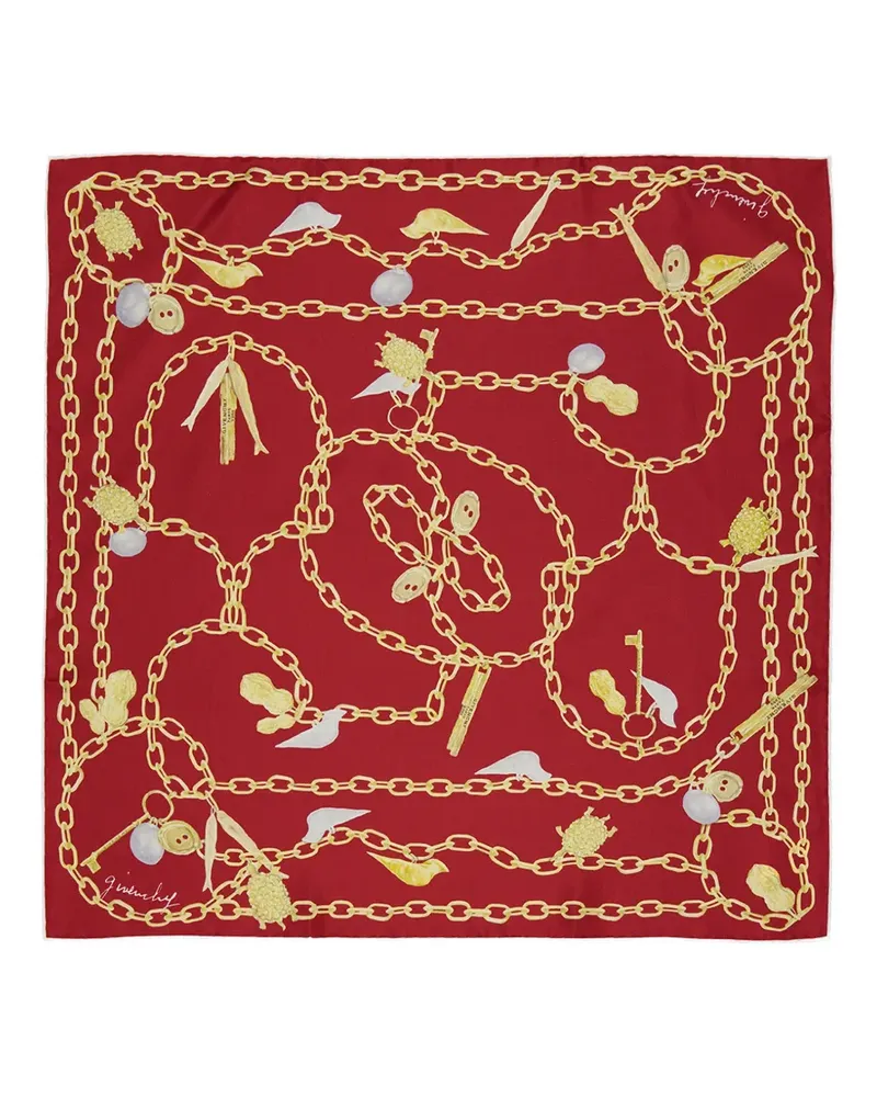 Givenchy charm-print silk scarf - Rot Rot