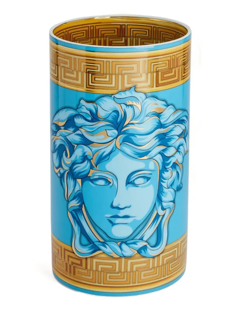 Versace Medusa Amplified Münzvase (29,9cm x 16,6cm) - Blau Blau
