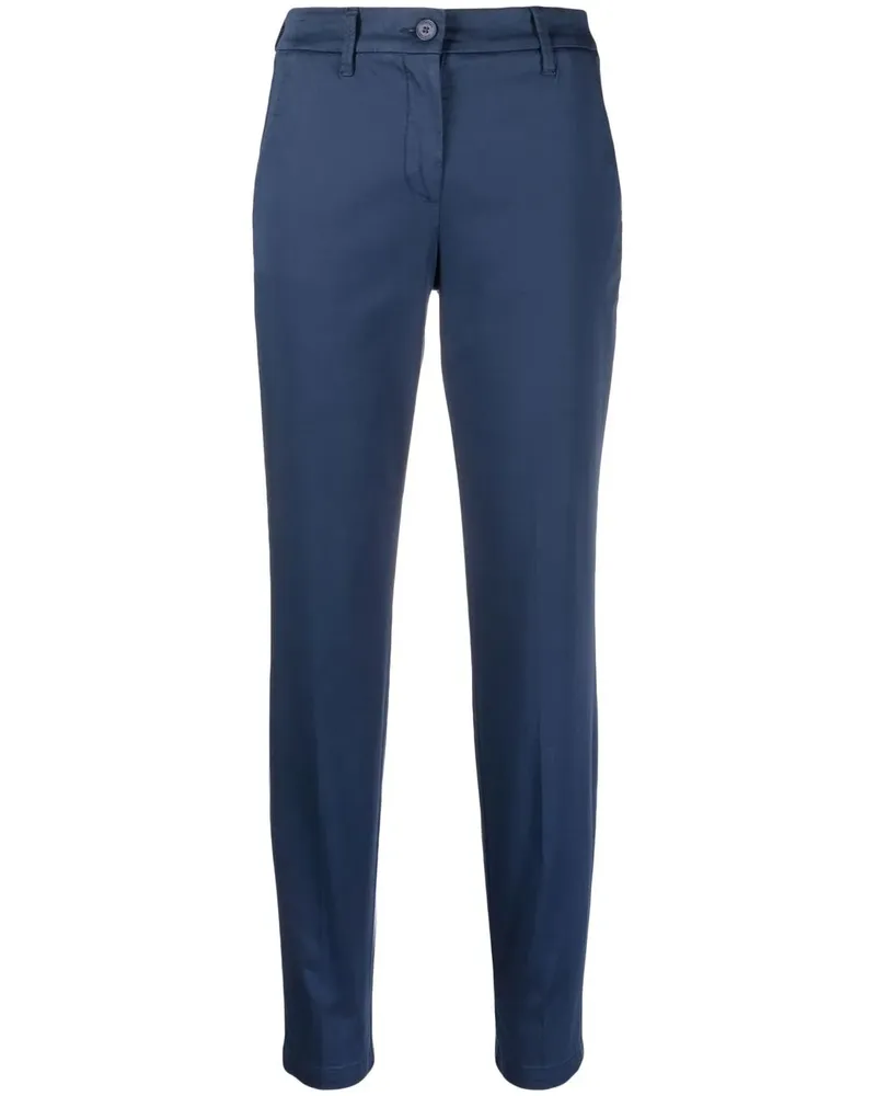 Jacob Cohën Schmale Hose mit Logo-Patch - Blau Blau