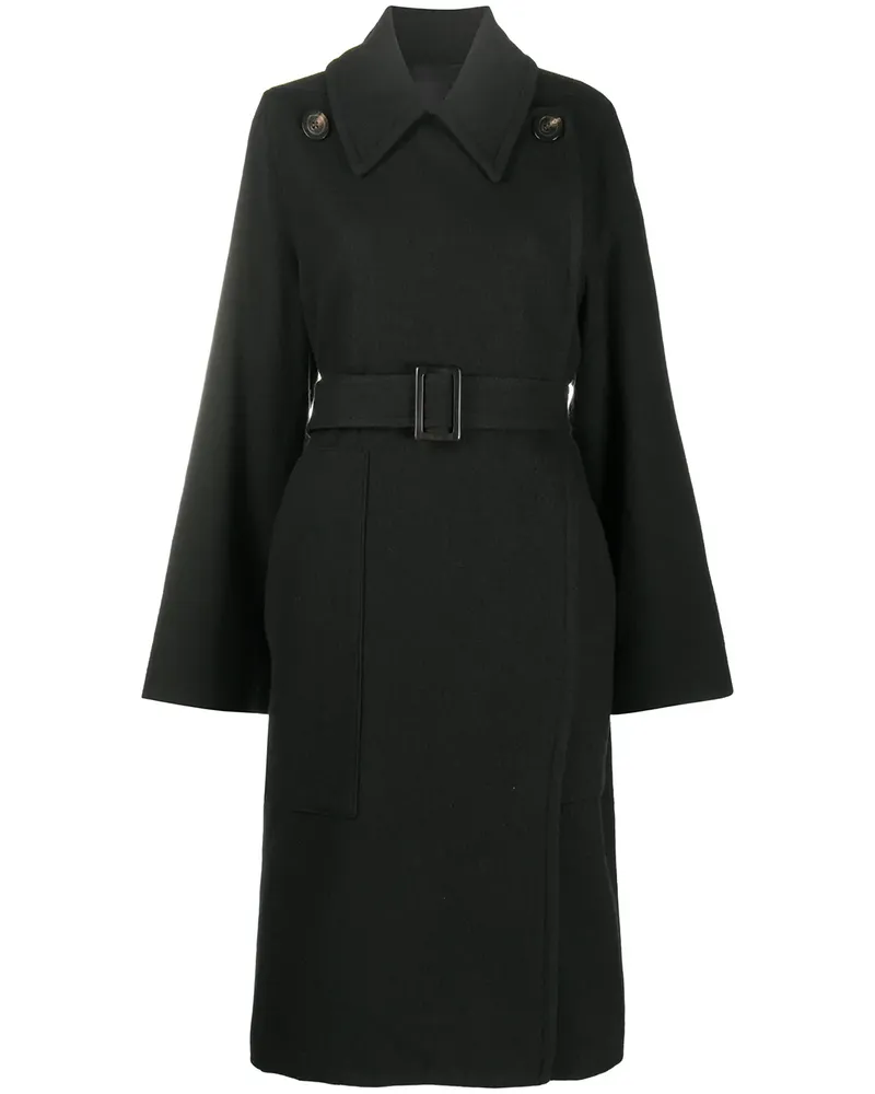 Rick Owens Mantel mit Gürtel - Schwarz Schwarz