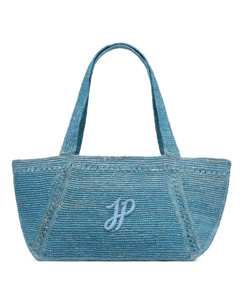 Patou Große JP Tote Bag mit Monogramm - Blau Blau