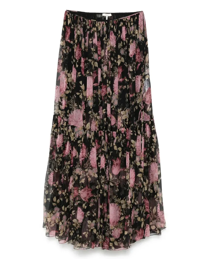Chloé Rock mit Blumen-Print - Schwarz Schwarz