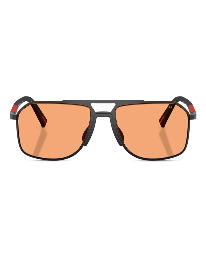 Prada rectangle-frame sunglasses - Schwarz Schwarz