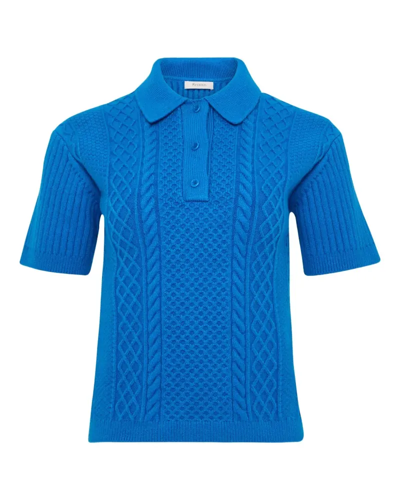 J.W.Anderson Poloshirt mit Zopfmuster - Blau Blau