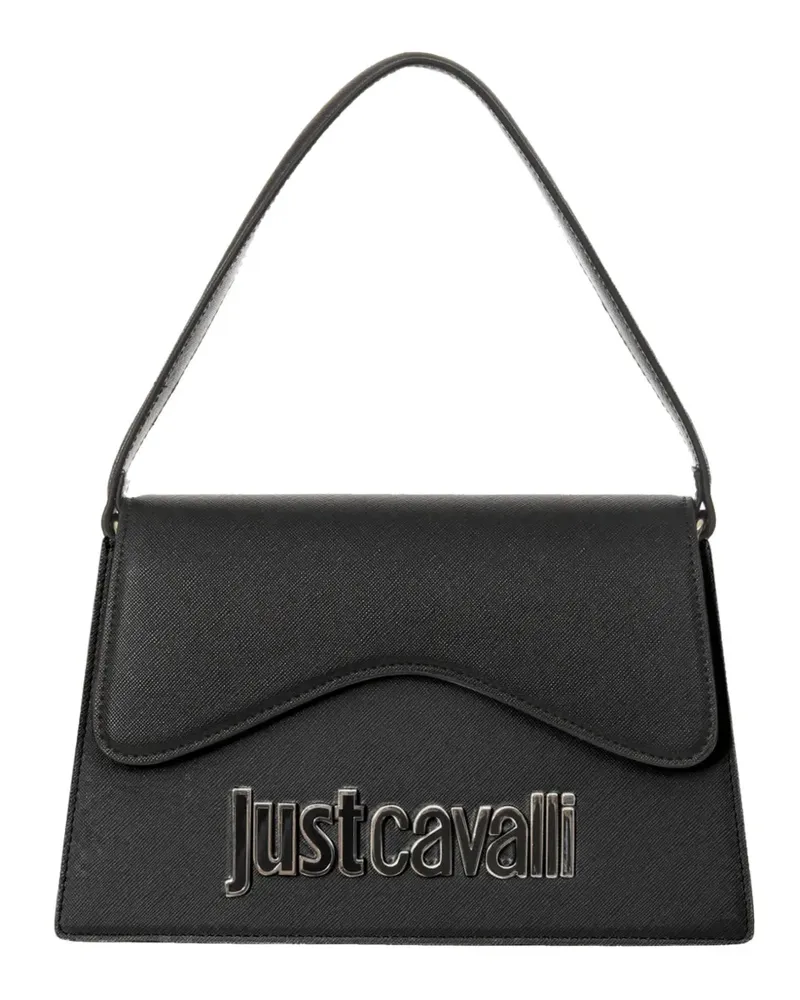 Just Cavalli Tote Bag mit Logo-Schriftzug - Schwarz Schwarz