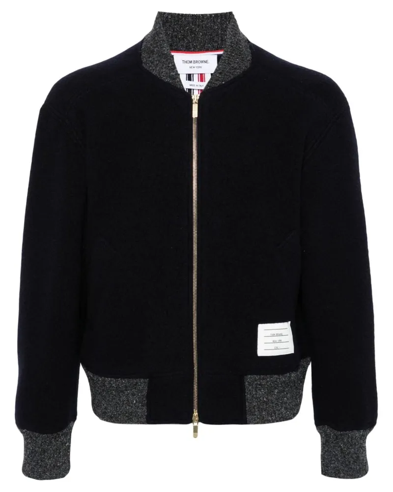 Thom Browne Woll-Bomberjacke mit Reißverschluss - Blau Blau