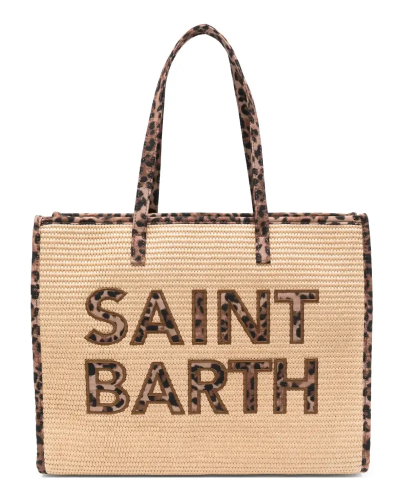 MC2 Saint Barth Vivian logo-patch shoulder bag - Nude Nude