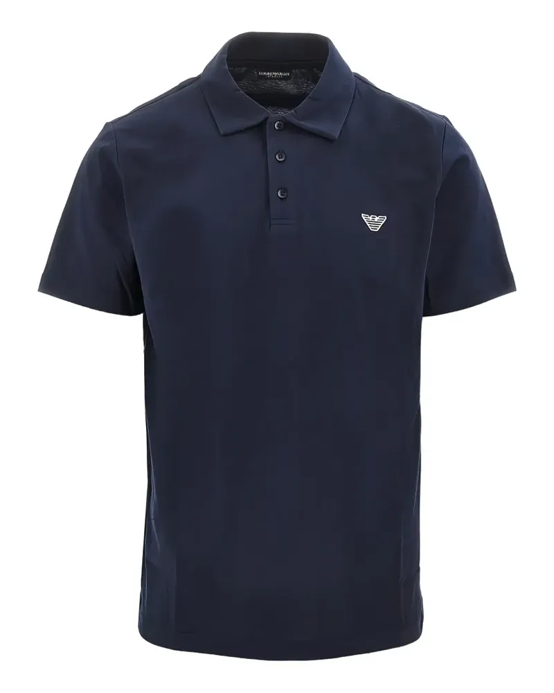 Emporio Armani Poloshirt mit Logo-Stickerei - Blau Blau