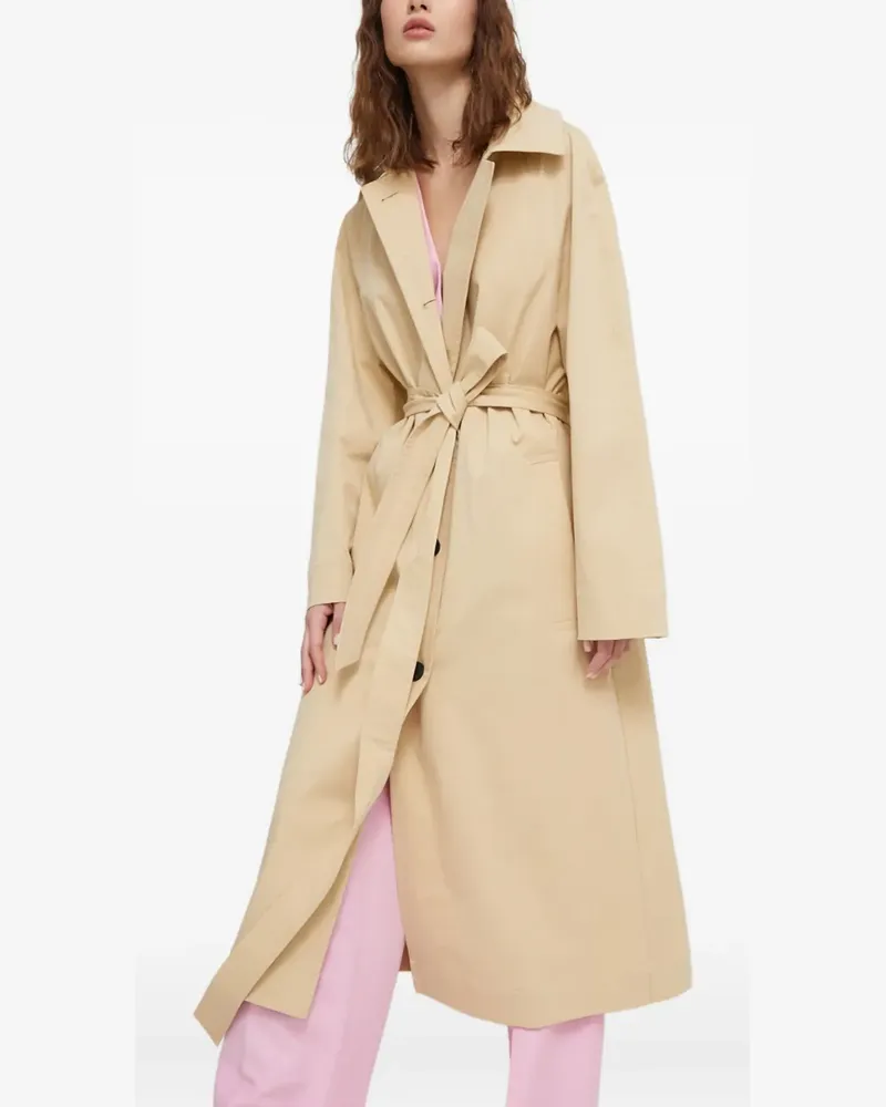 HUGO BOSS Mantel mit Gürtel - Nude Nude