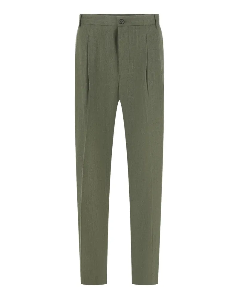 Laneus pleated virgin wool trousers - Grün Grün