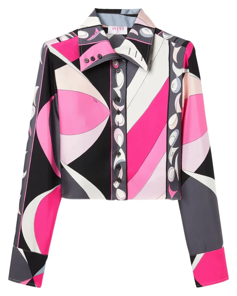 Emilio Pucci Presci Cropped-Hemd - Schwarz Schwarz