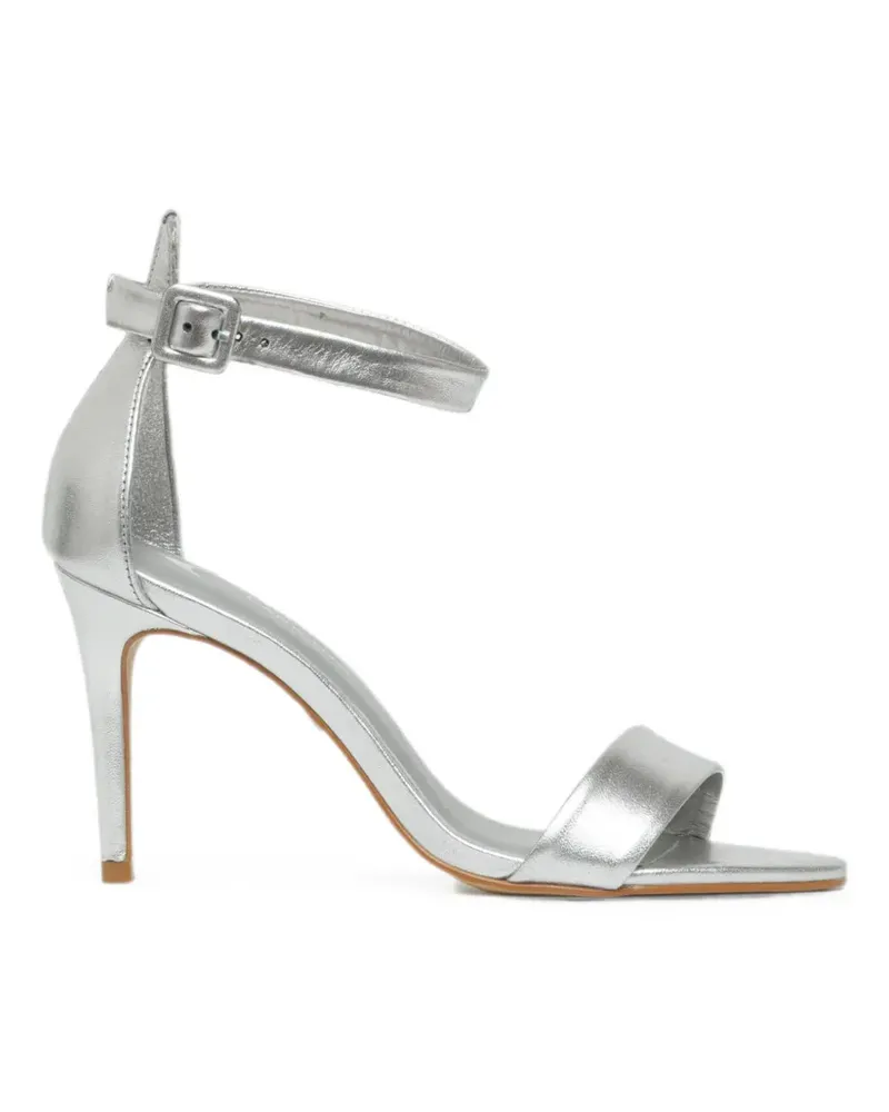 CARRANO metallic-effect buckle-fastening sandals - Silber Silber