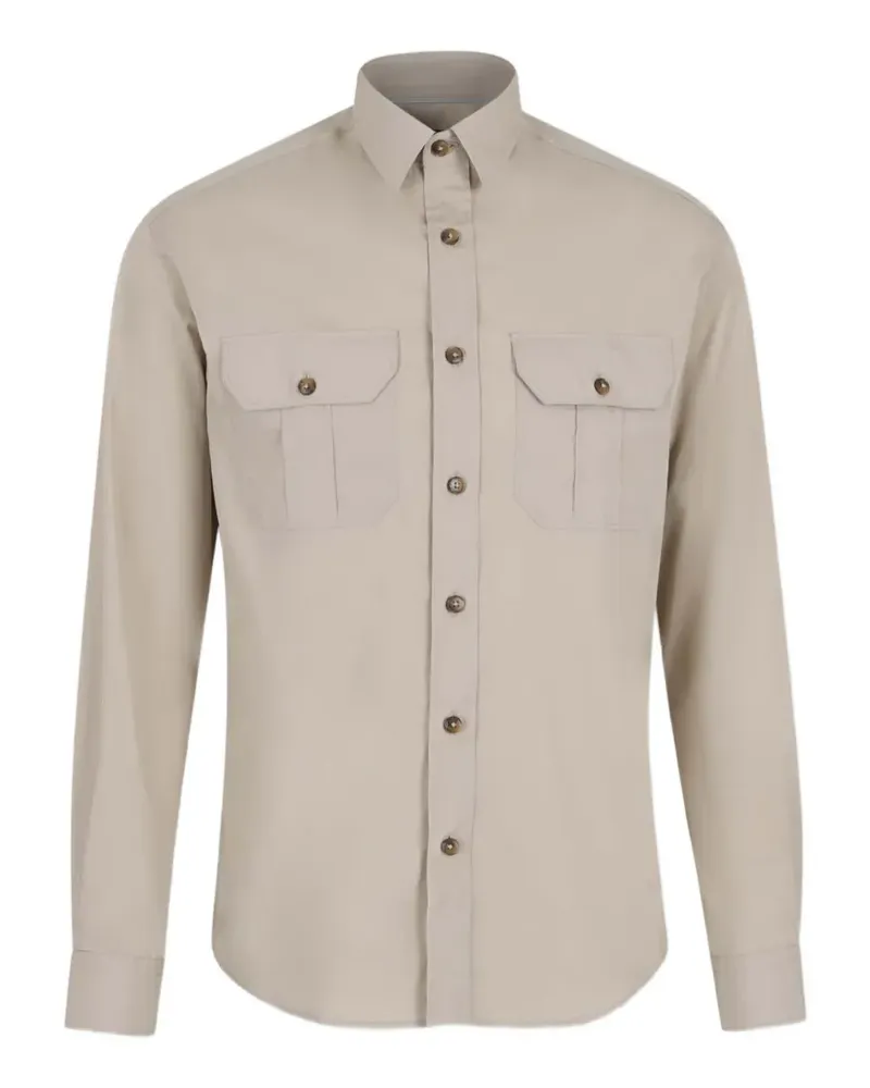 Canali flap-pocket shirt - Nude Nude