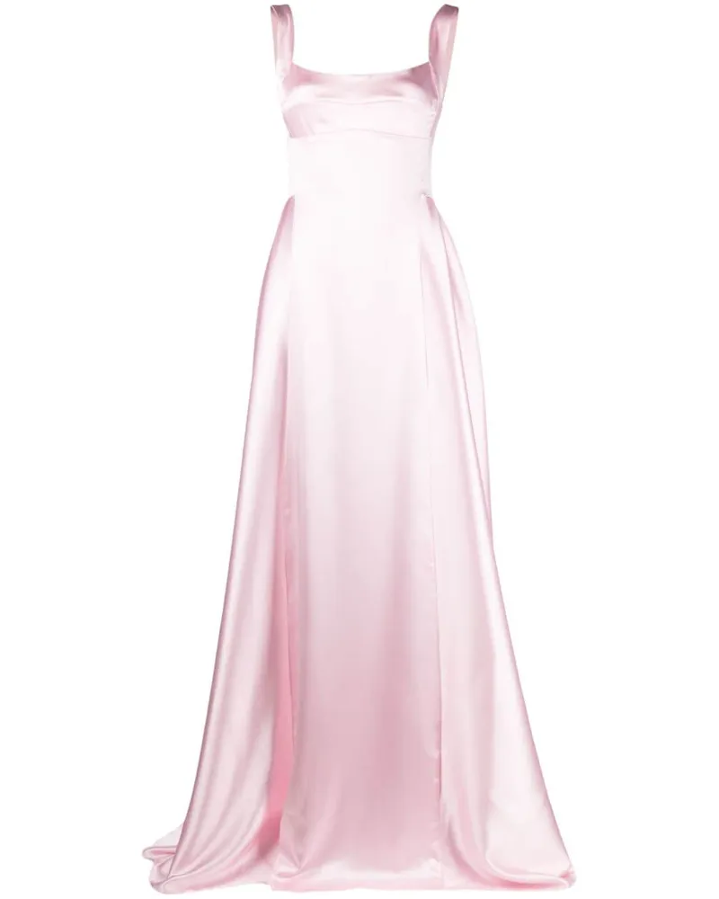 ATU Body Couture Satinrobe mit V-Rückenausschnitt - Rosa Rosa