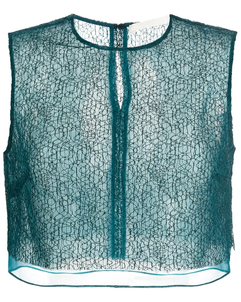 Jason Wu Seidenbluse im Layering-Look - Grün Grün