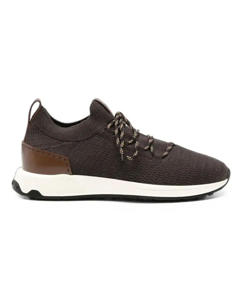 TOD'S Sneakers mit Logo-Patch - Braun Braun